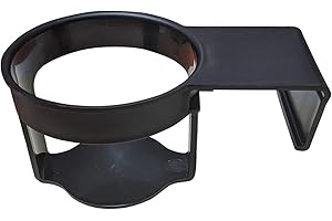 Lawn Chair USA - Chair Cup Holder and Lawn Chair Accessories. Easy Attach Black Cup Holder for Camping, Beach and Outdoors. Fits Large Cups, Cans, Bottles, and More - Only Fits Lawn Chair USA Chairs