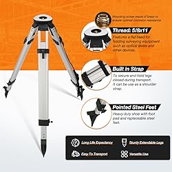 Surveying Tripod, Aluminum Survey Tripod with