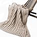 Battilo Light Grey Throw Blanket for Couch, Woven Chenille Knit Throw Blanket Versatile for Chair, 51 x 67 Inch Super Soft Warm Decorative Blanket for Bed, Sofa and Living Room