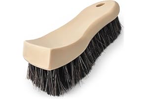 YeewayVeh Long Bristle Horse Hair Brush for Leather, Versatile Leather Cleaning Brush for Car Interior Seat, Carpet, Upholste