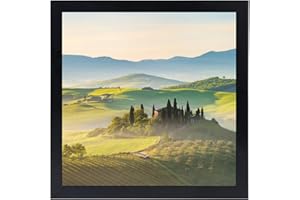 HUKONHEP 5x5 Black Picture Frames, Photos Frame with Plexiglass, Wall Gallery Photo Frames, Horizontal and Vertical for Wall Mounting and Tabletop, Home Office Decoration