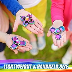 7 Pack Rainbow Fidget Spinners Pack Stress Relief