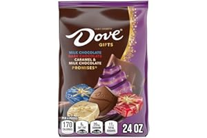 DOVE PROMISES Milk, Dark & Caramel Christmas Candy, Assorted Chocolate Candy Variety Pack, Stocking Stuffers - 24 oz Bag