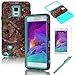 Galaxy Note 4 Case, [Real Tree Camo Design] Case, EC™ Luxury 3 in 1 Hybrid High Impact Soft TPU + Hard PC Case Cover for Samsung Galaxy Note 4 (AT&T, Verizon, T-Mobile, Sprint, And All International Carriers) with Screen Protector + Stylus (Camo-Green)