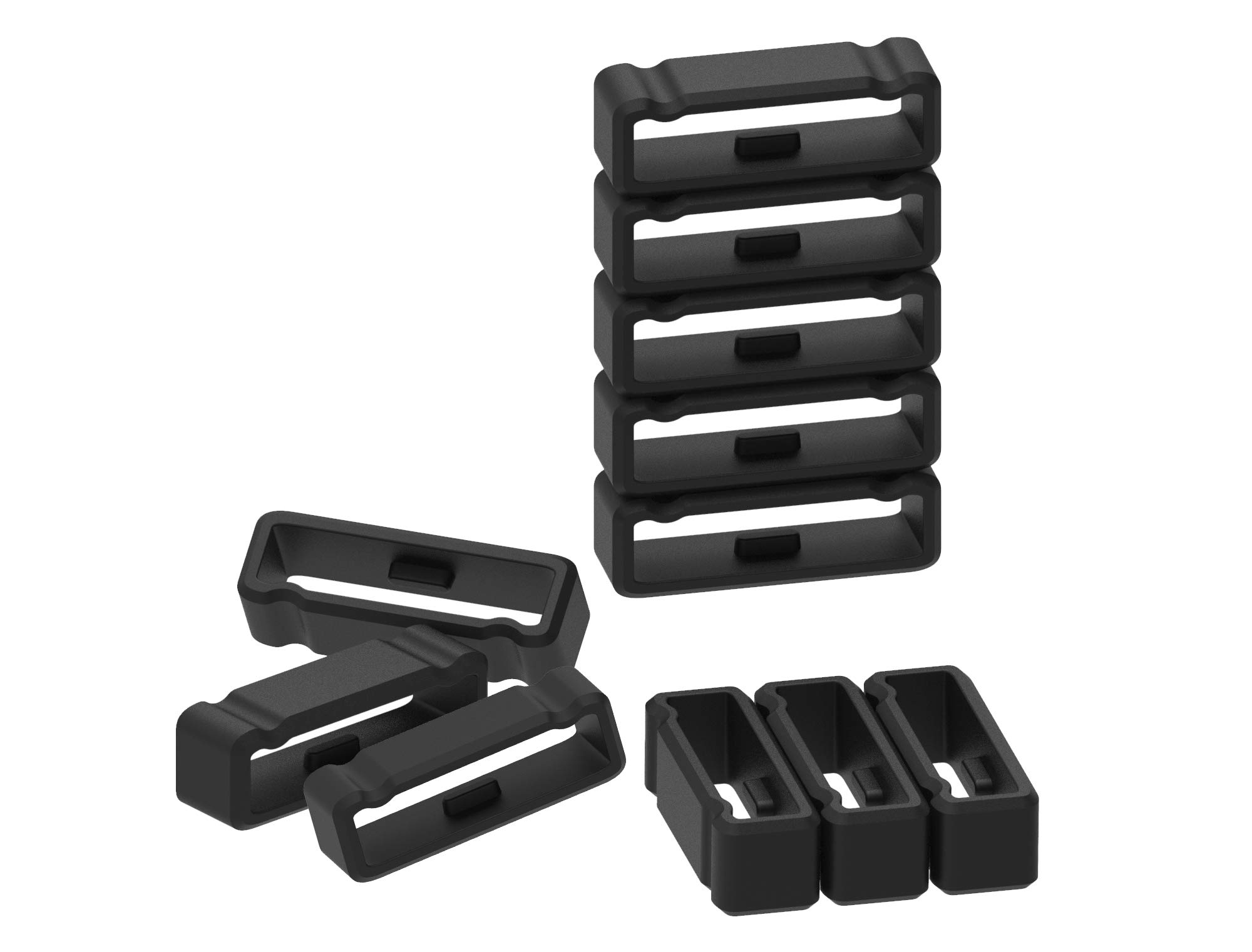 Chofit Fastener Rings for Compatible with Garmin Forerunner 225 Band keepers, Soft Silicone Rings Connector Security Loop for Forerunner 225 Watch Strap