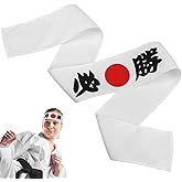 KALLORY Japanese Headband Karate Headband Sushi Chef Bandana Samurai Bandana for Kids Adults Karate Sports Cooking Cosplay Party Victory