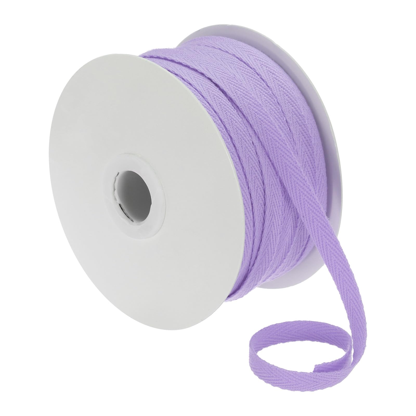 PATIKIL Cotton Twill Tape 1/4 Inch 50 Yards 100% Cotton Ribbon Bias Tape Herringbone Webbing Trim for Sewing Gift Wrapping, Light Purple