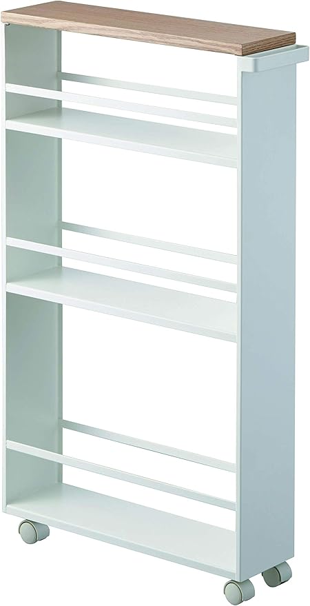 Amazon Com Yamazaki Home Tower Rolling Slim Storage Cart With