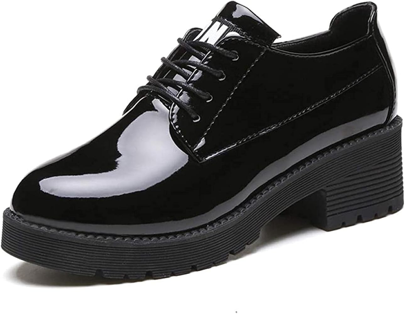 Womens Patent Leather Platform Oxfords Wingtips Classic