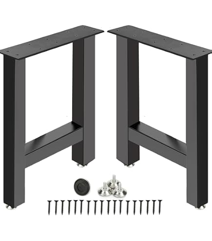 Easy Iron Table LEGS for【Outdoor/Camp】 Pilot Rock 6 Foot Outdoor Heavy Duty Galvanized Steel Metal Non