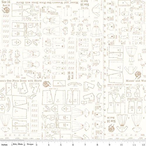 Riley Blake Fat Quarter Bee Backgrounds - Pattern Brown