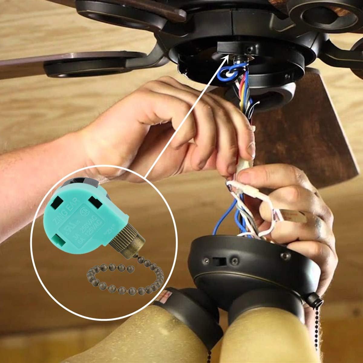 Ceiling Fan Switch Zing Ear Fan Switch ZE-268s6 ZE Fan Control Switch 4 Wire Fan Switch Controls - - 