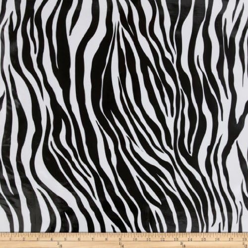 Oilcloth Zebra Black Fabric By The Yard