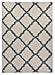 Trellis Ivory (Off-white) Grey Shag Area Rug Rugs Shaggy Collection (Ivory (Off-white), 5'x7')
