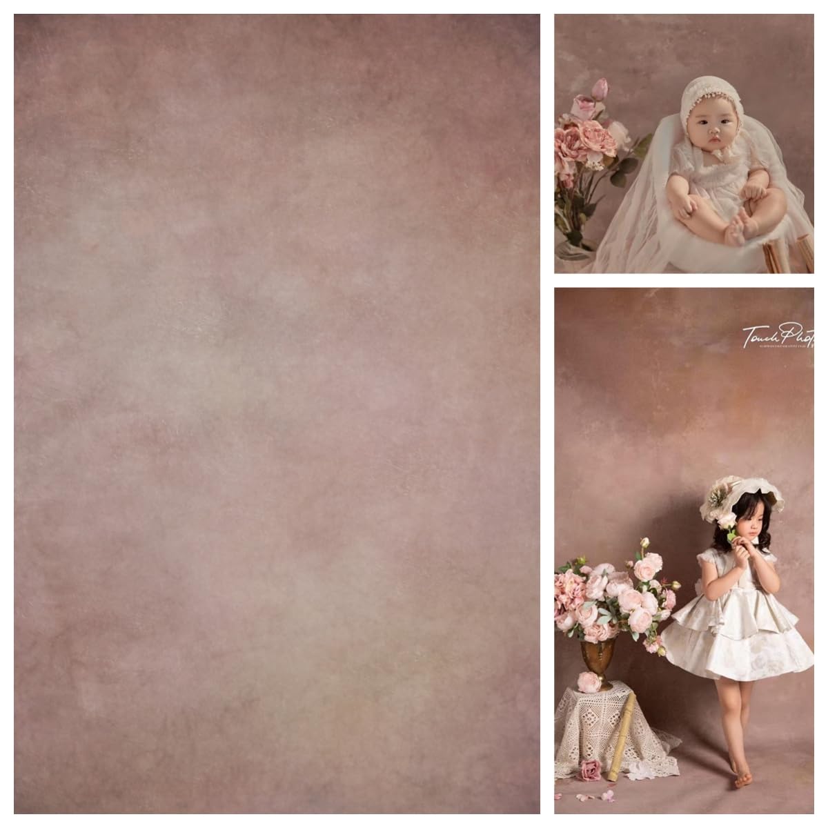 WaW Light Brown Photographic Studio Backdrop Portrait Abstract Fabric Photoshoot Background Newborn Baby 1.5x2.2m