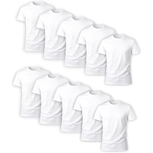 Hanes Men's Undershirt Packs, Stay-Tucked Soft Cotton Undershirts, Best Undershirts for Men, White/Black/Asstd Multipacks - W