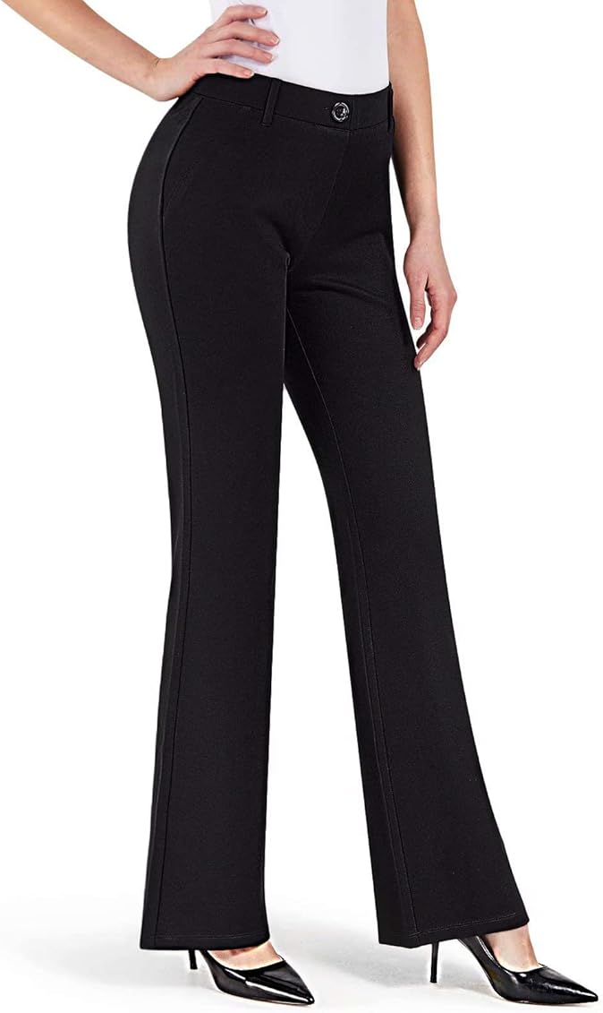 Elasticated Waist Boot Leg Trousers