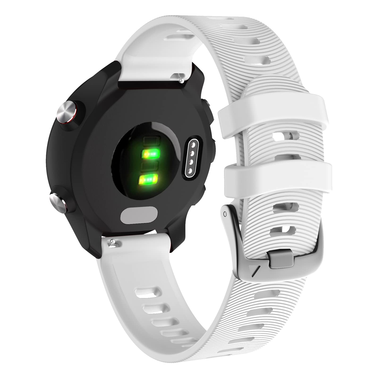 Strap for Garmin Forerunner 245/645 Music,20mm Width Starp for Garmin Vivoactive 3/Vivoactive 3 Music (White)