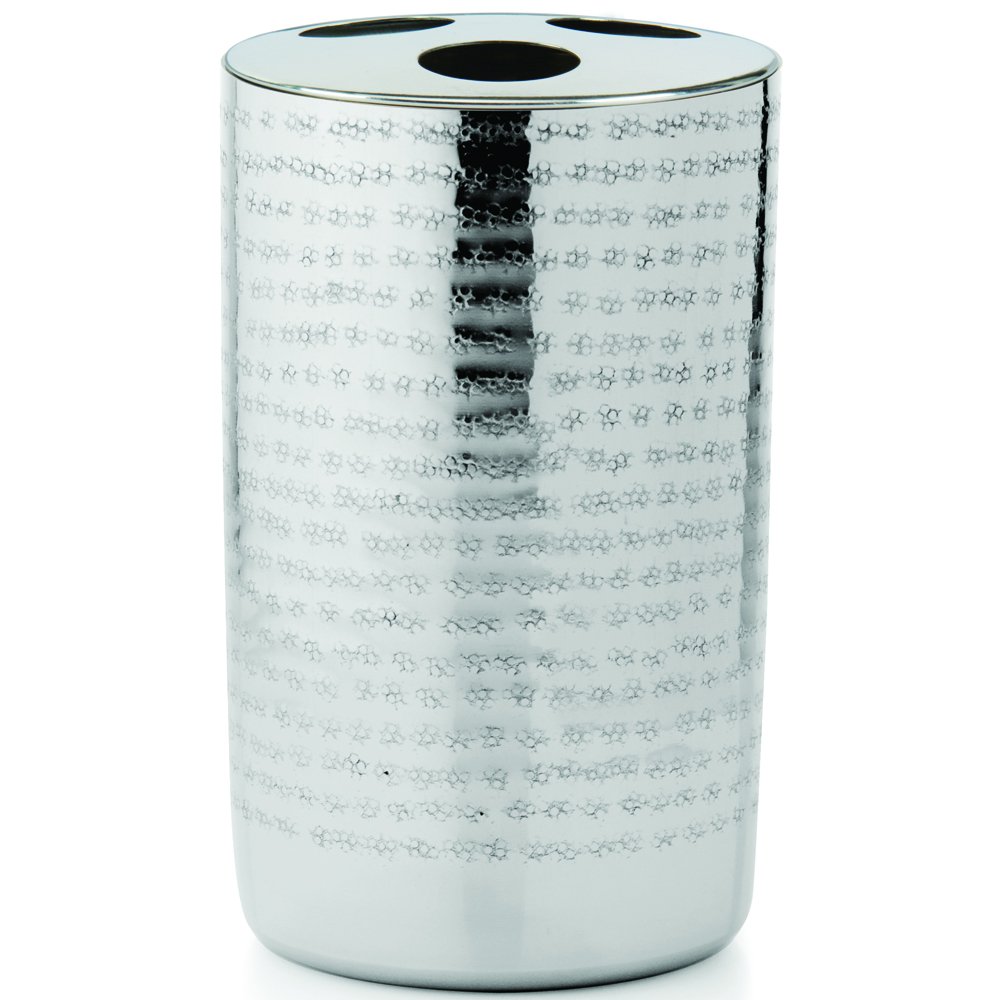 MSV FES Stainless Steel Toothbrush Holder, Stainless-Steel, Silver, 7.2 x 11.3 x 7.2 cm — image 1