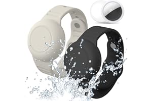 AIBEAMER Waterproof AirTag Bracelet for Kids, Wristband for Apple Air Tag Hidden Silicon Holder for Toddler Child Elder GPS Tracking Tagging Watch Band