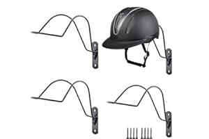 HDYEGIOU HDEYGIOU 4Pcs Helmet Rack,Wall Mounted Helmet Holder Metal Equestrian Helmet Rack with Screws for Equestrian Motorcycle Baseball Rugby Helmet