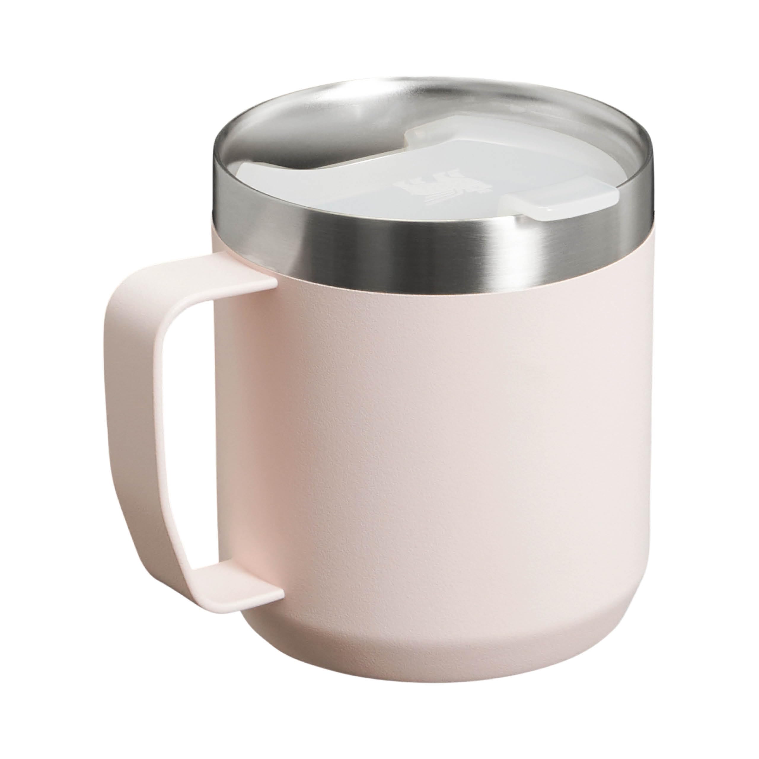 Stanley Classic Legendary Camp Travel Mug 0.35L - Keeps 1.5 Hours Hot - 3 Hours Cold - Dishwasher Safe - Stainless Steel Coffee Cup - BPA-Free - Rose Quartz