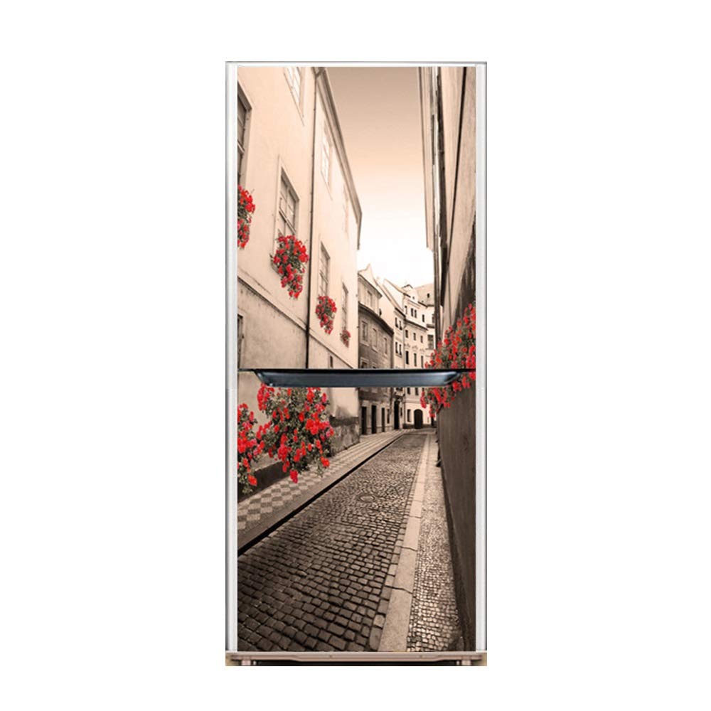 XIAOMAN Cocina Nevera Pegatinas Narrow Street HD Cubierta de la ...