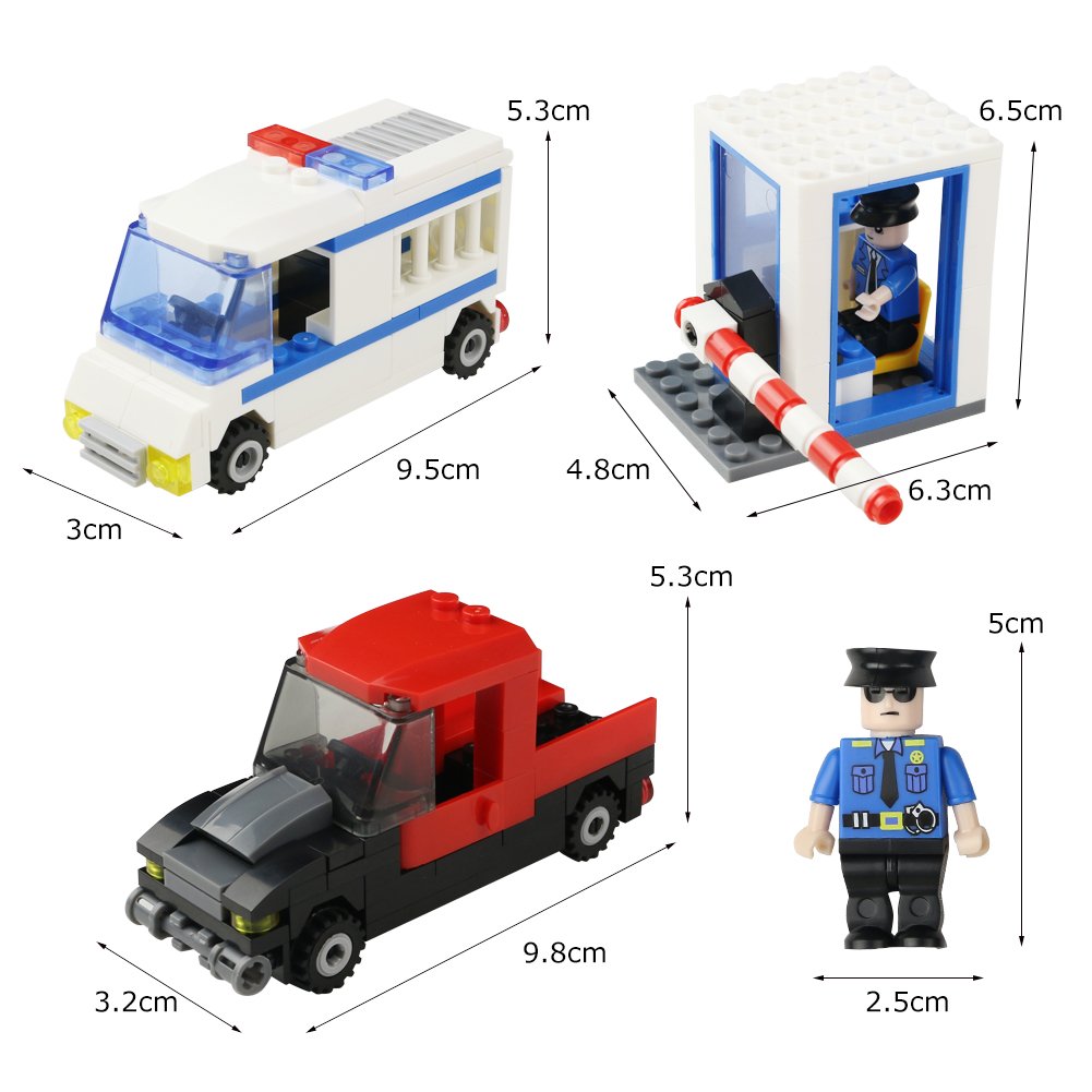Blocks Building Toys Konstruktion Montage Police Station Set für Kinder Kinder