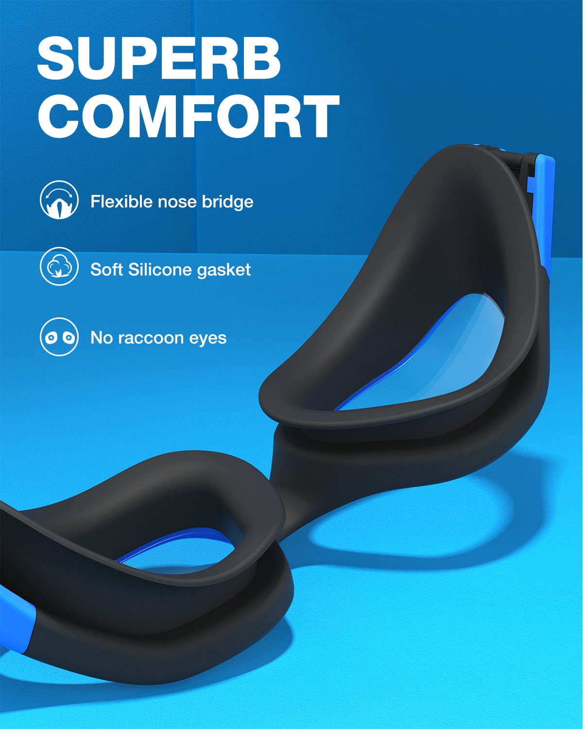 ZIONOR G1 Schwimmbrille, polarisiert, Uni, Erwachsene, Damen, Anti-Beschlag, 100% UV-Schutz, Taucherbrille 4