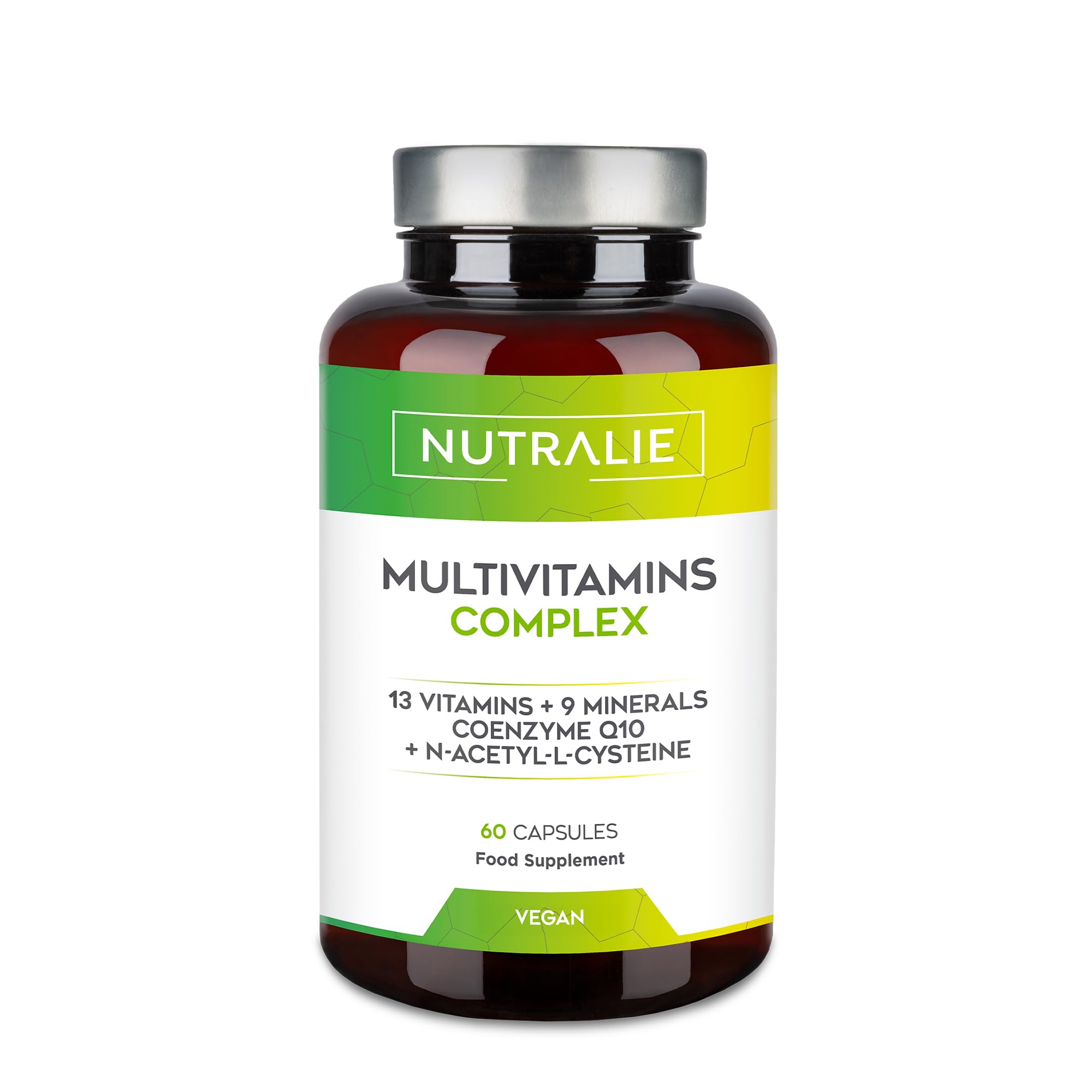 MULTIVITAMINS and Minerals - Multivitamin A-Z 29 Active Ingredients - Complete Vitamin Complex - Women Men - Vitamins A B C D E K, L-cysteine, Q10 and 9 Minerals - 60 Vegan Capsules Nutralie