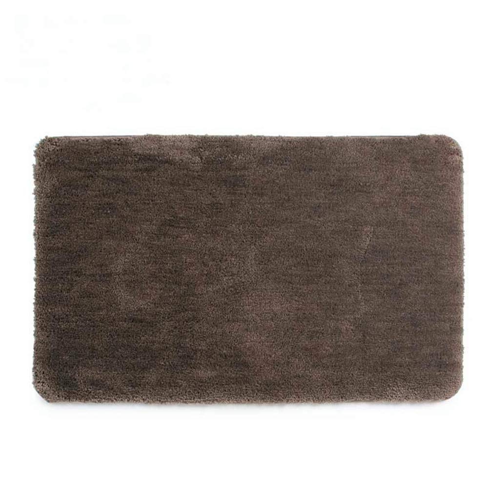 Bathroom Rugs, Non-slip Absorbent Microfiber Bath Mats Soft Shower Rug (50 * 80CM, Brown)