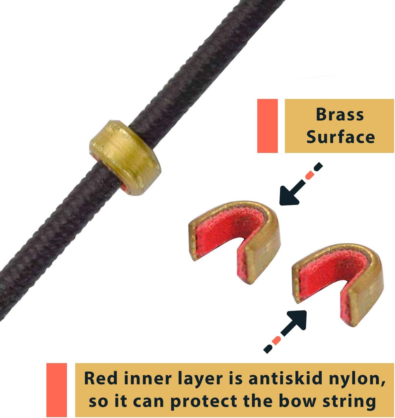 KESHES Bow String Nocking Points – Bowstring Nock Point Archery Accessories, Brass Nocks for Recurve and Compound Bow (Pack of 6) : Sports & Outdoors