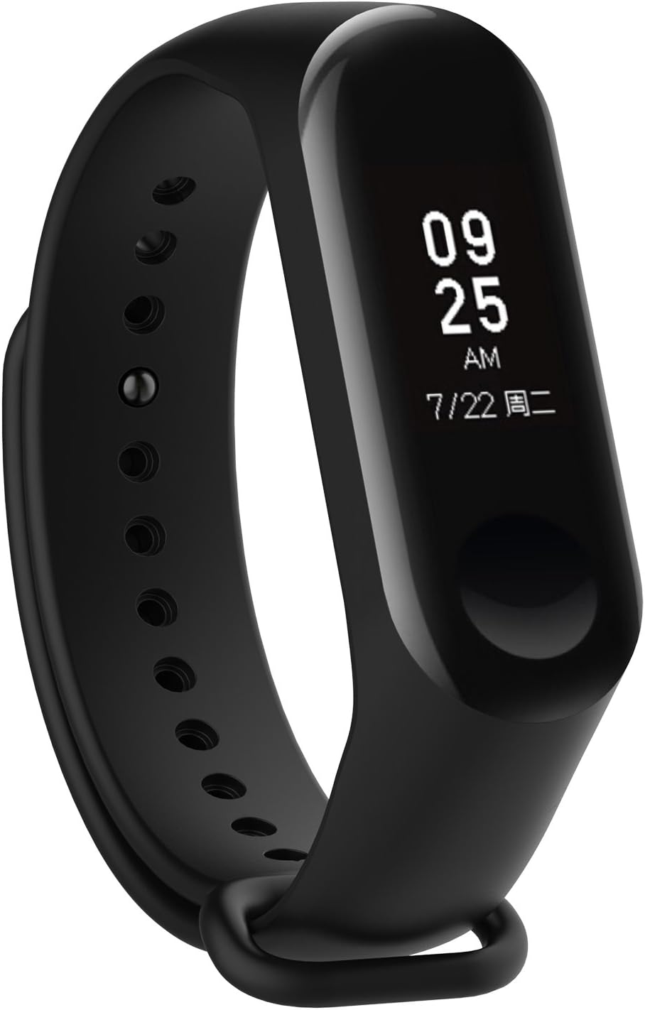 XIHAMA Watch Strap for Xiaomi mi band 3 / mi band 4, Soft Silicone Replacement Band Fitness Sports Bracelet Wristband (black)