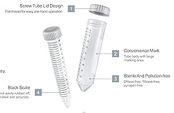 A-GEN 15mL Centrifuge Tubes with 5-Color Screw Caps