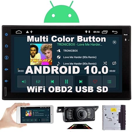 Amazon 新しいカーステレオ アンドロイド カーナビ Android 10 0カーラジオ2dinヘッドユニットgpsナビゲーションサポートbluetooth Wifi ミラーリンク Obd2 Usb Tf 1080p バックアップカメラ 7インチ オーディオ一体型ナビ 車 バイク