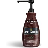 Hollander Dutched Chocolate Caf&eacute; Sauce, 89 oz (64 fl. oz) | Professional or Home Barista, Rainforest Alliance Certified, Large Bottle, Pump Included