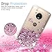 Moto G5 Plus Case,Moto G Plus 5th Generation Case with HD Screen Protector for Girl Women,LeYi Glitter Shiny Liquid Moving Quicksand Clear TPU Phone Case for Motorola Moto G5 Plus X 2017 ZX Rose Gold