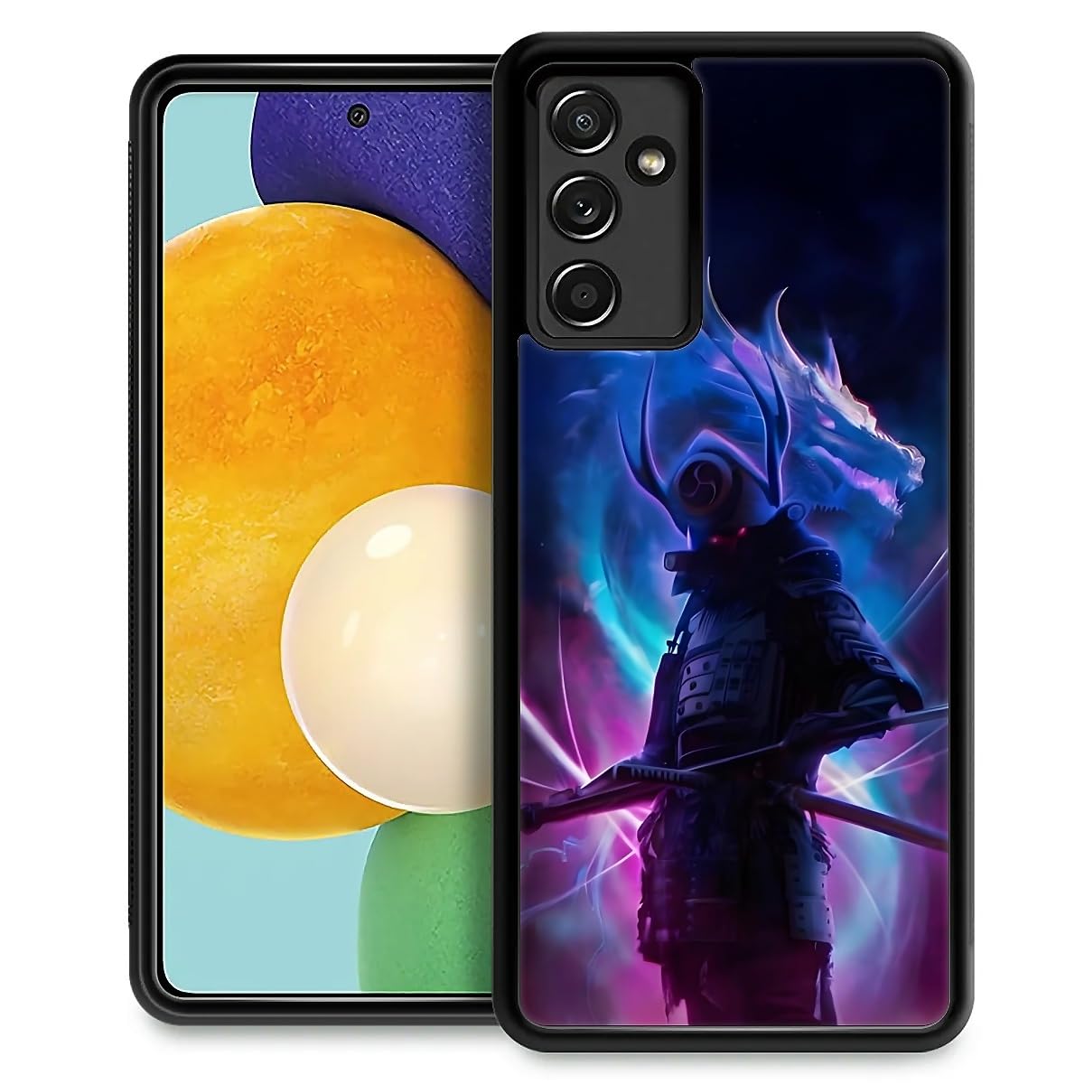 Zeggi for Samsung Galaxy A13 5G Case 6.5″ with Ancient Samurai Four Corner Airbag Protection Design Soft Silicone Frame Personalized Pattern Case Compatible with Samsung Galaxy A13 5G for Men