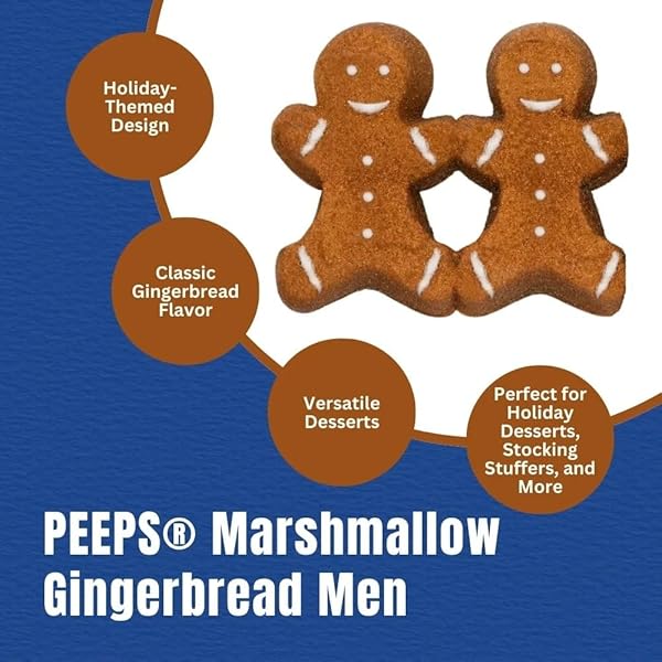 JUST BORN CHRISTMAS PEEPS 3 OZ PACKS (GINGERBREAD MEN)