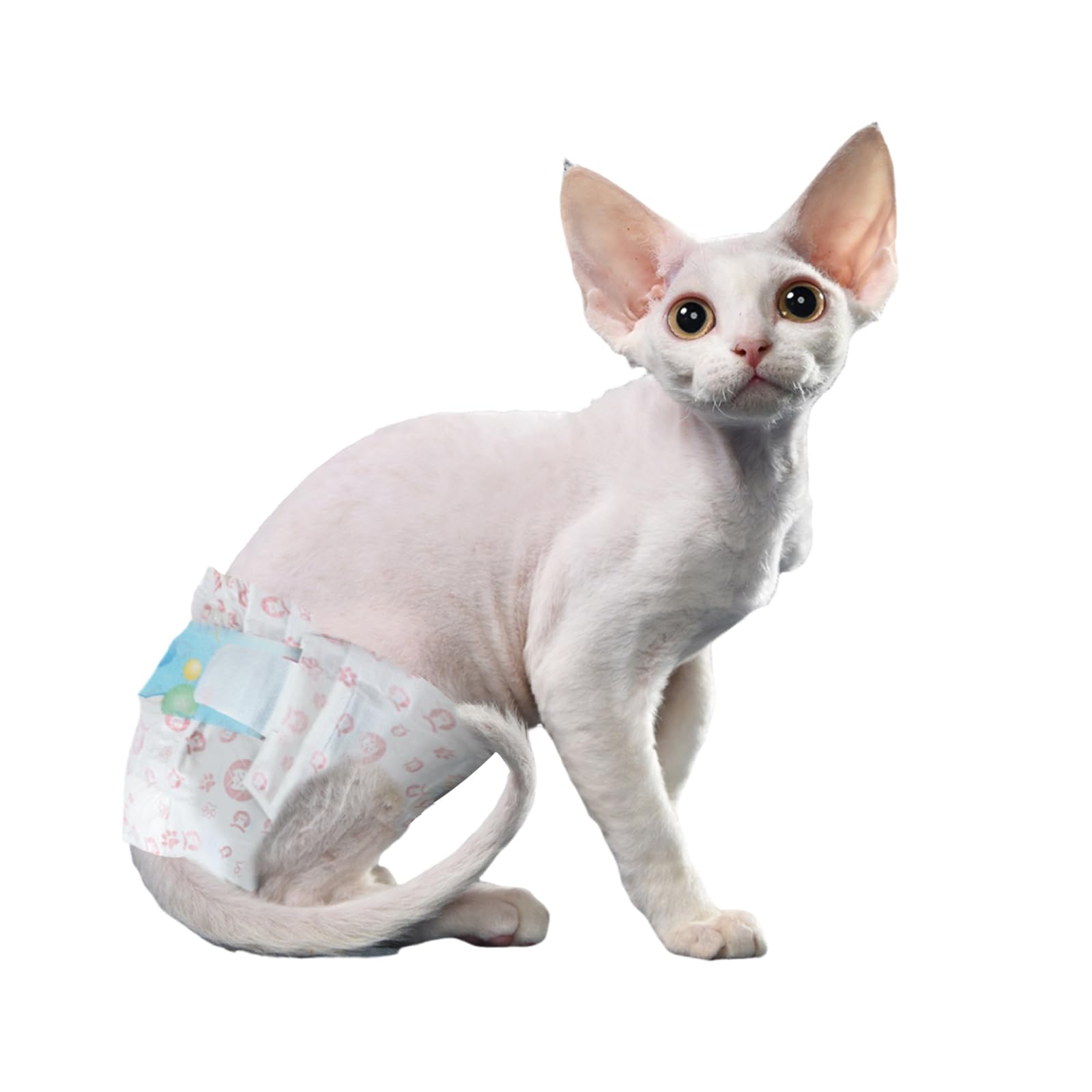 Photo 1 of Disposable Cat Diapers, 40 Count – Perfect for Both Male and Female Cats, for Elderly, (S) Incontinent, or Post-Surgery Cats and Dog – Leak-Proof, Super Absorbent & Hypoallergenic Pet Diapers