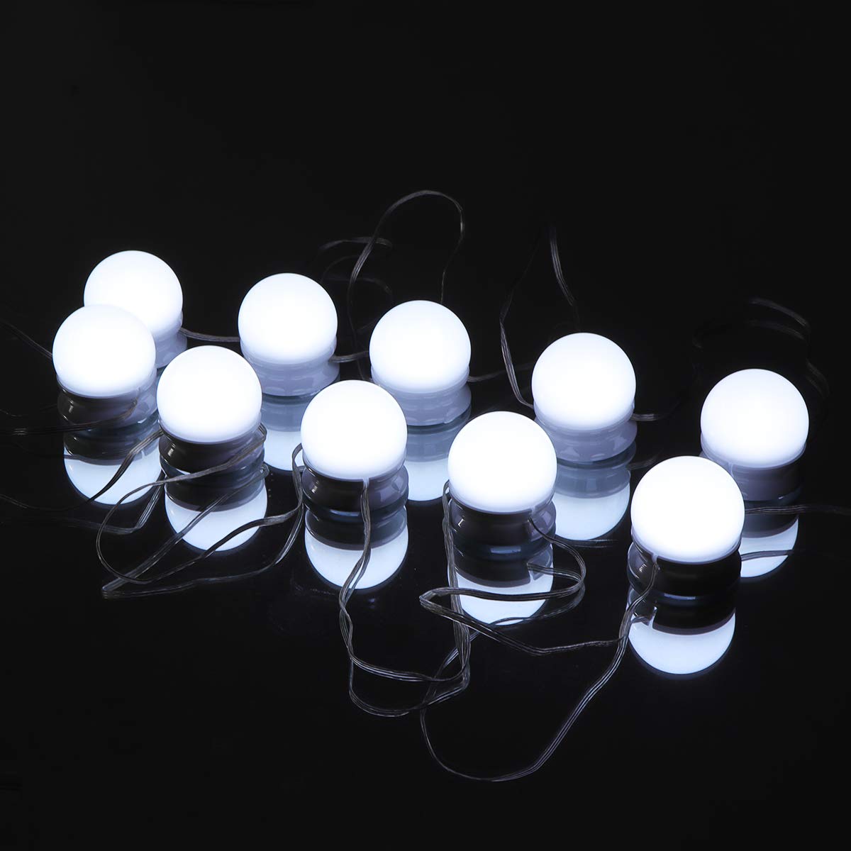 Vanity Mirror Makeup Lamp, KeepTpeeK 10 Bulbs Vanity 3 Color Lighting Modes Brightness Dimmable USB Charge LED Mirror Light for Bedroom Makeup Vanity Table