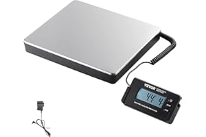 VEVOR Digital Shipping Scale 440 lbs x 1.7 oz., Heavy Duty Postal Scale with Timer, Tare Function, HD LCD Screen Portable Pac