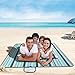 COZYSWAN Picnic Mat 59''x79'' Picnic Blanket Striped Handy Beach Mat Sandproof and Waterproof