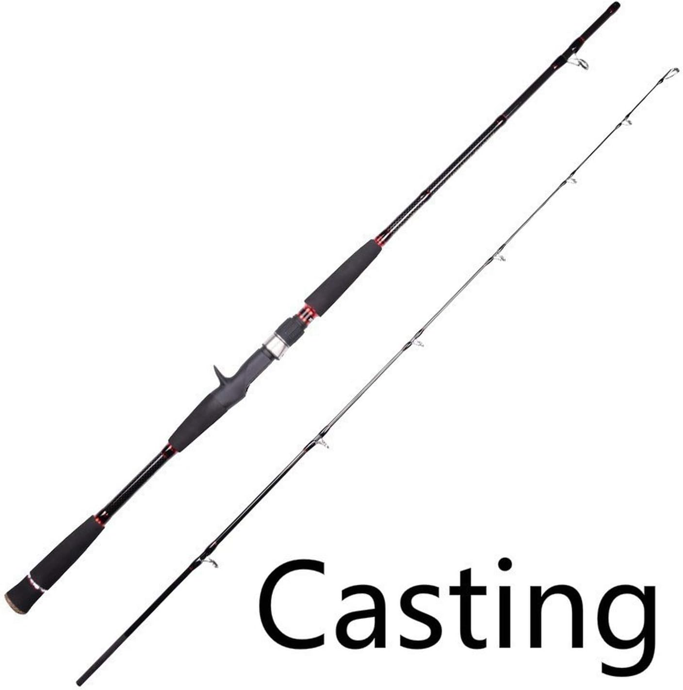 Torn Heaven Superhard Boat Fishing Rod Lure Weight 80-250g PE#4-8 Fast 10-25lb Saltwater Carbon Fishing Jigging Rod,Navy Blue,1.8 m