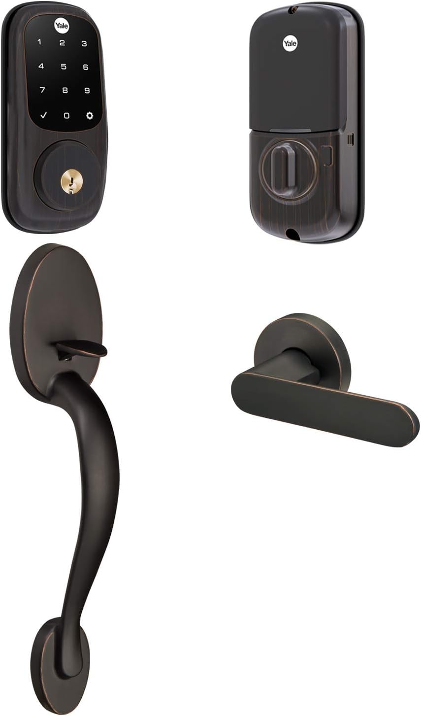 Yale Assure Lock Touchscreen With Jamestown Handleset In Bronze Amazon Com
