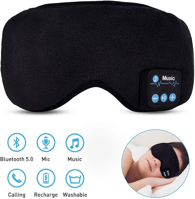 Masque De Sommeil Bluetooth CestMall - Enceintes Intégrées - Confortable - Rechargeable - Design Panda