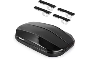 Soarify Rooftop Cargo Carrier Hard Shell, 10.2 Cubic Feet Waterproof Car Roof Cargo Carrier w/Dual Side Opening, Security Key, for Various Shape Crossbar Rack, Vehicle Cargo Box (RH612001001)