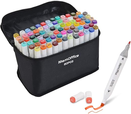 Amazon Memoffices イラストマーカー マーカーペン コミック用 80色セット 太細両端 2種ペン先 2wayタイプ アルコールマーカー カラーペン 速乾 漫画 鮮やか 手帳 イラスト 色塗り 描画 塗る絵 キャリングケース付き アートマーカー 文房具 オフィス用品 Amazon Memoffices イラストマーカー マーカーペン コミック用 80色セット 太細両端 2種ペン先 2wayタイプ アルコールマーカー カラーペン 速乾 漫画 鮮やか 手帳 イラスト 色塗り 描画 塗る絵 キャリングケース付き アートマーカー 文房具 オフィス用品