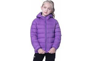 CECORC Hooded Puffer Jackets for Boys and Girls – Lightweight and Packable – Autumn and Winter Coat, Warm and Comfy