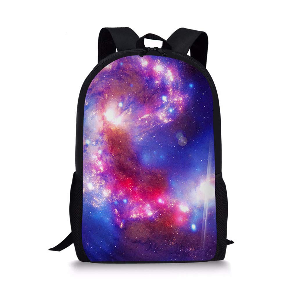 Galaxy Backpack for Kids Rucksack Girls Boys School Bag Unisex Kids Space Bookbag Middle Primary Daypack Purple Pink by Showudesigns